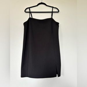 Slip dress with slit